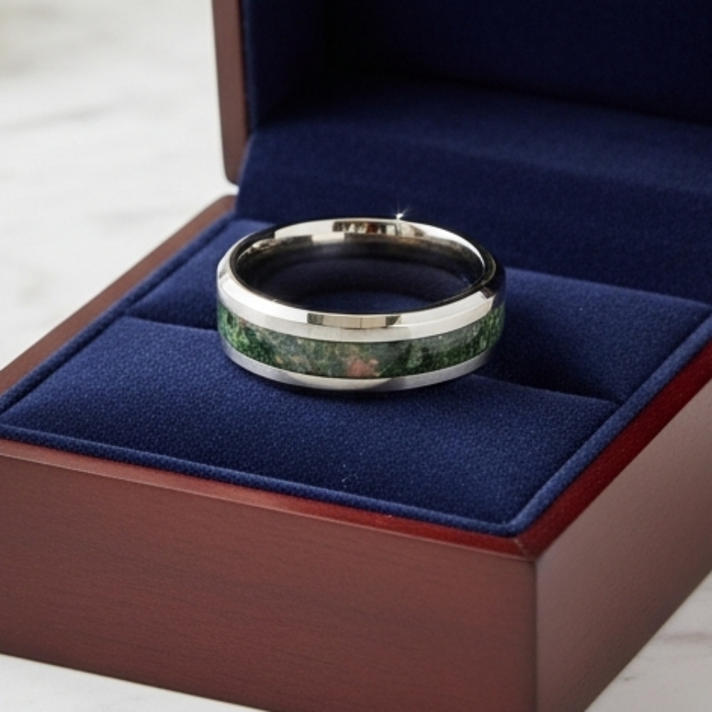 Dinosaur Bone Titanium Ring